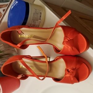 orange shoes.  name of shoes  is call Bamboo